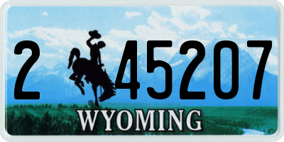 WY license plate 245207