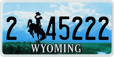 WY license plate 245222