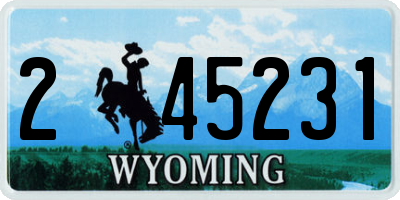WY license plate 245231