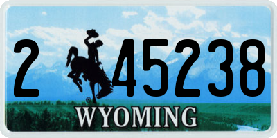 WY license plate 245238