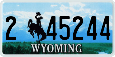 WY license plate 245244