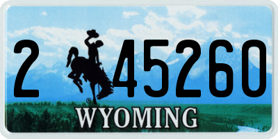 WY license plate 245260