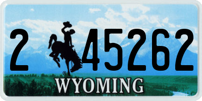WY license plate 245262