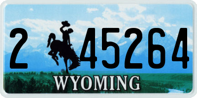 WY license plate 245264