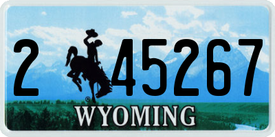 WY license plate 245267