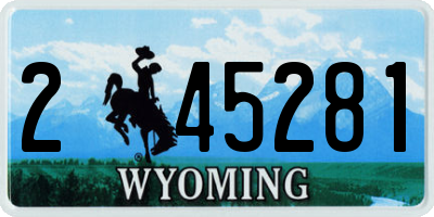 WY license plate 245281