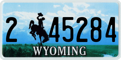 WY license plate 245284