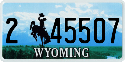 WY license plate 245507