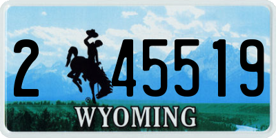 WY license plate 245519
