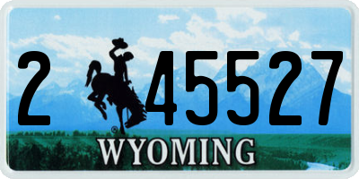 WY license plate 245527