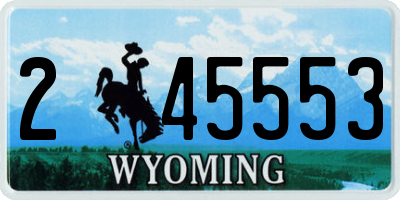 WY license plate 245553