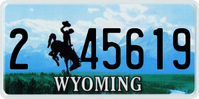WY license plate 245619