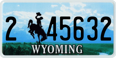 WY license plate 245632