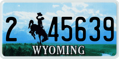 WY license plate 245639