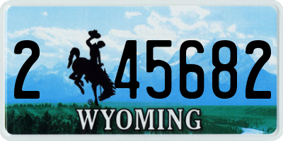 WY license plate 245682