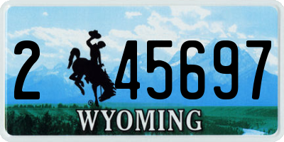 WY license plate 245697