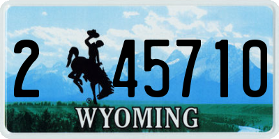 WY license plate 245710