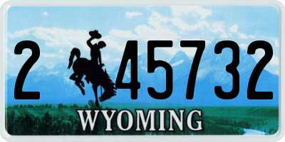 WY license plate 245732