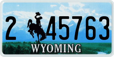 WY license plate 245763