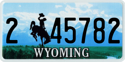 WY license plate 245782