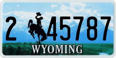WY license plate 245787