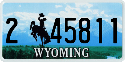WY license plate 245811