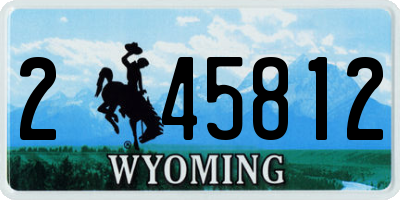 WY license plate 245812