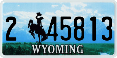 WY license plate 245813