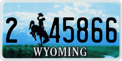 WY license plate 245866