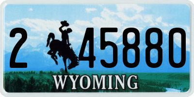 WY license plate 245880