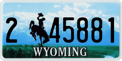 WY license plate 245881
