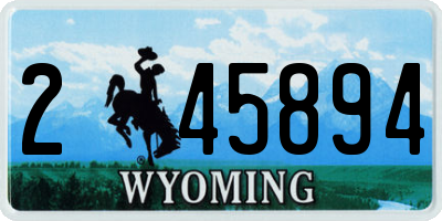 WY license plate 245894