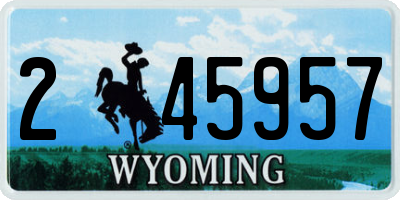 WY license plate 245957