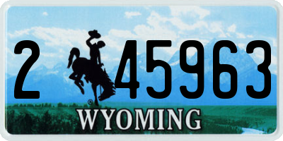 WY license plate 245963