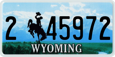 WY license plate 245972