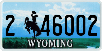 WY license plate 246002