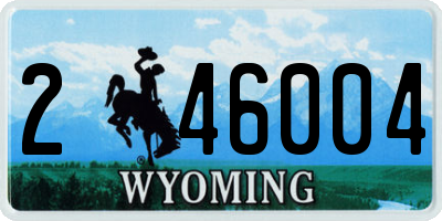 WY license plate 246004
