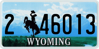 WY license plate 246013
