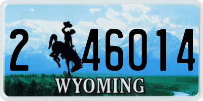 WY license plate 246014