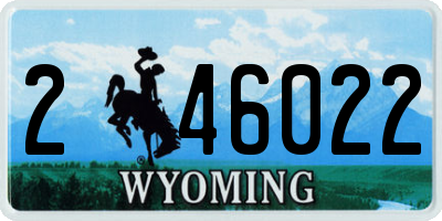 WY license plate 246022