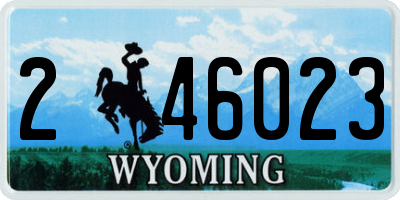 WY license plate 246023