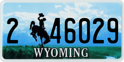 WY license plate 246029