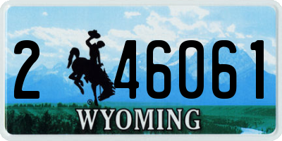 WY license plate 246061