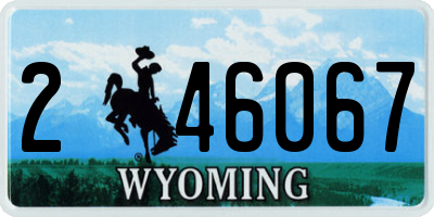 WY license plate 246067