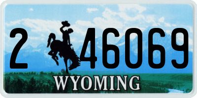 WY license plate 246069