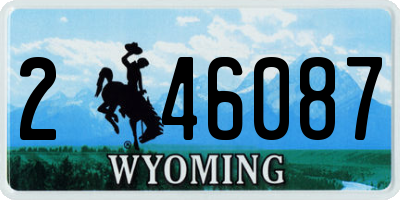 WY license plate 246087