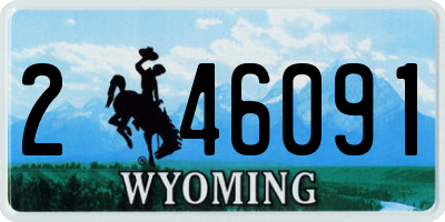 WY license plate 246091
