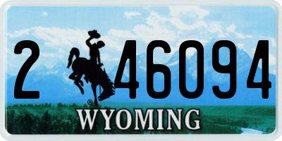 WY license plate 246094