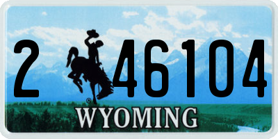 WY license plate 246104