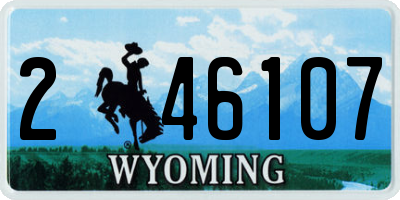 WY license plate 246107